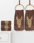 Baha Ranch Tooled Donkey Set of 4 Kitchen Dish Towels Made in America