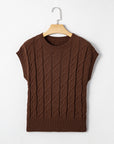 Lyrajira Texture Short Sleeve Sweater