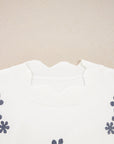 Mia Scallop Hem Cropped Sweater