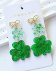 Estrella Pendant Bow Stud Earrings