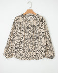 Floral Batwing Sleeve Button-Up Shirt