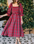 Jazmin Waist Flared Midi Dress