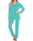 Turquoise Cattle Brands Women's Western Pajama Set