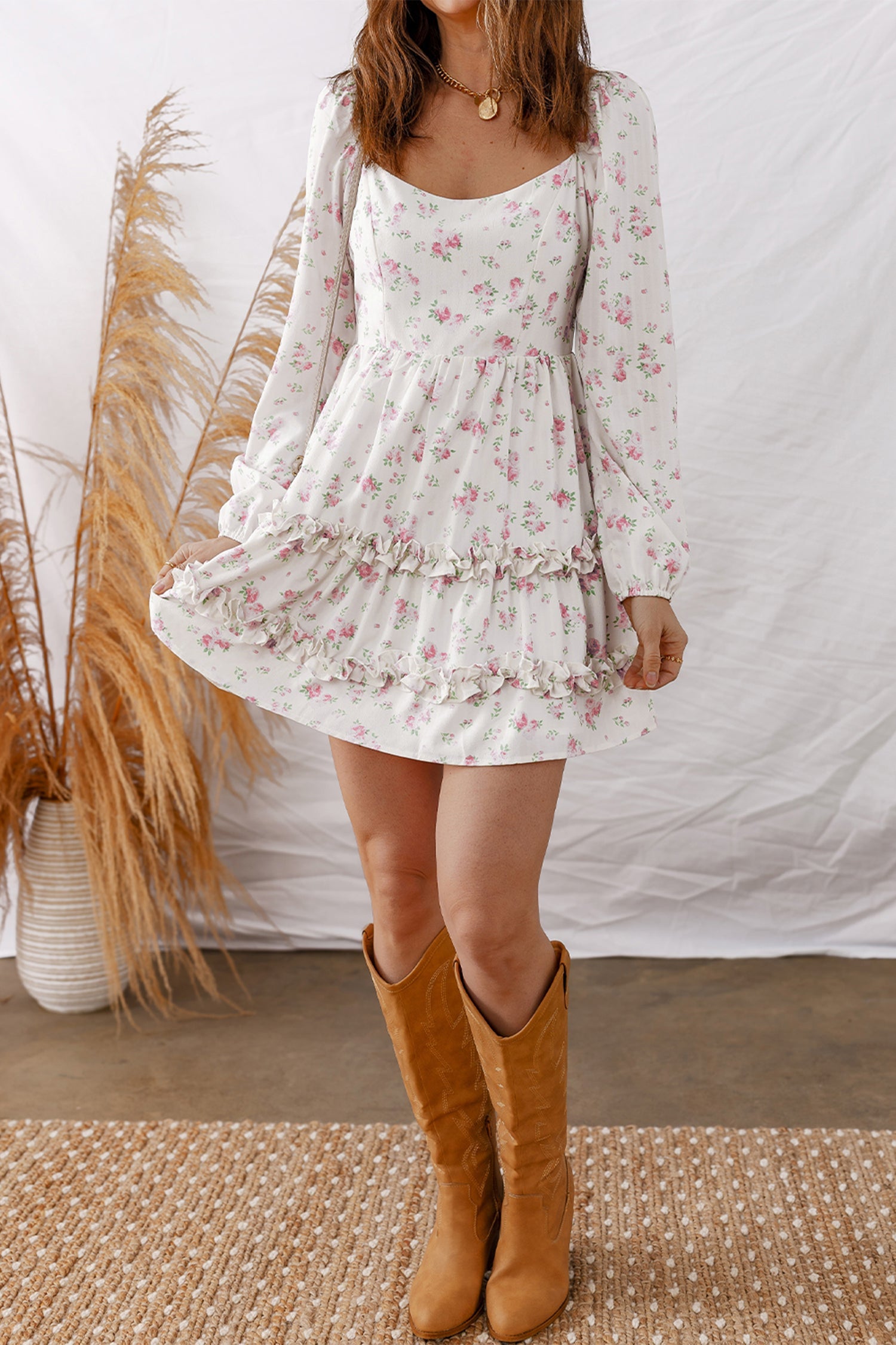 Lottie Detail Flared Mini Dress