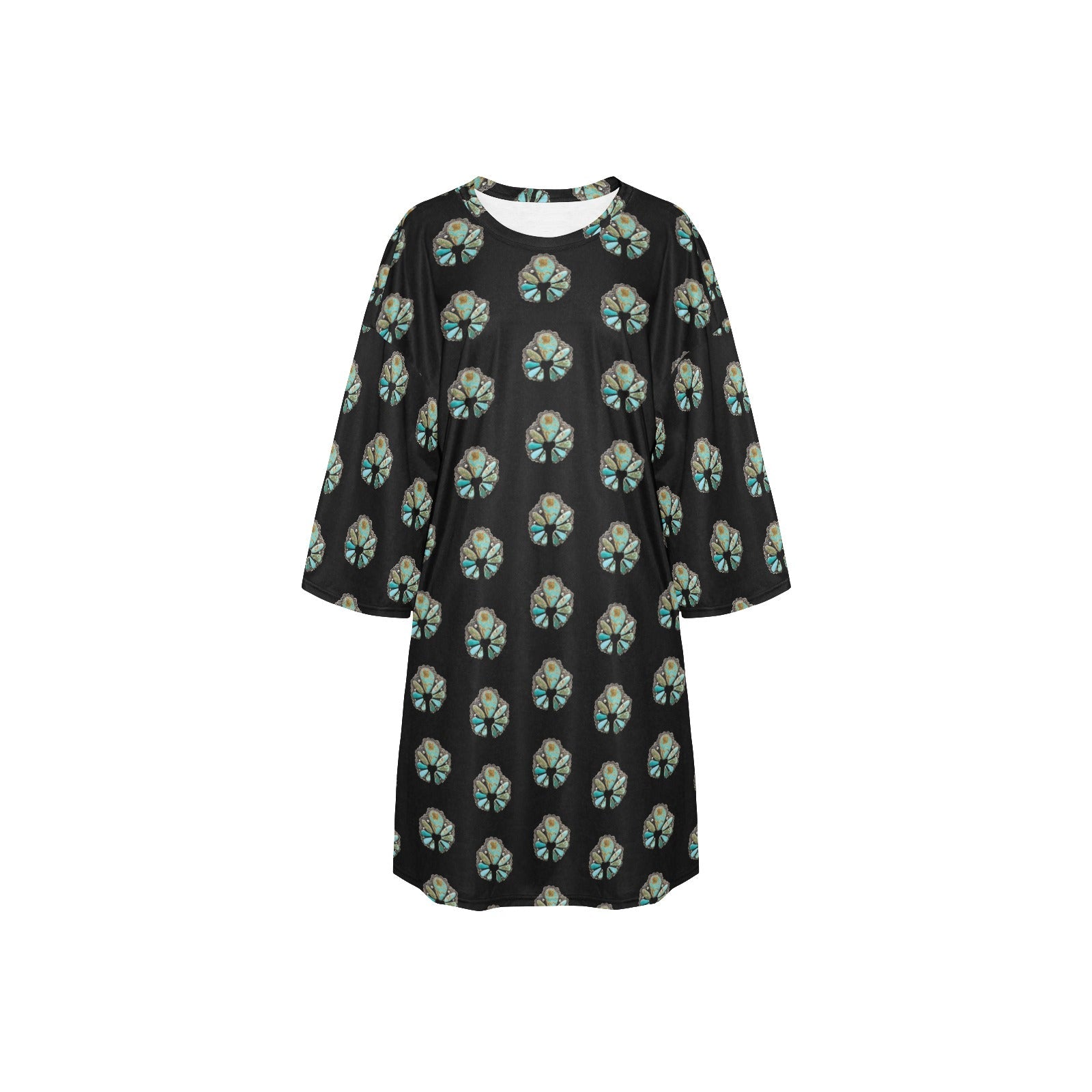 Baha Ranch Turquoise Naja Oversized Sleep Shirt