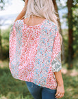 Elora Mix Print Cape Top