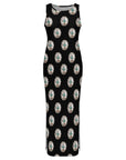 Baha Ranch Silver Concho Slit Maxi Dress