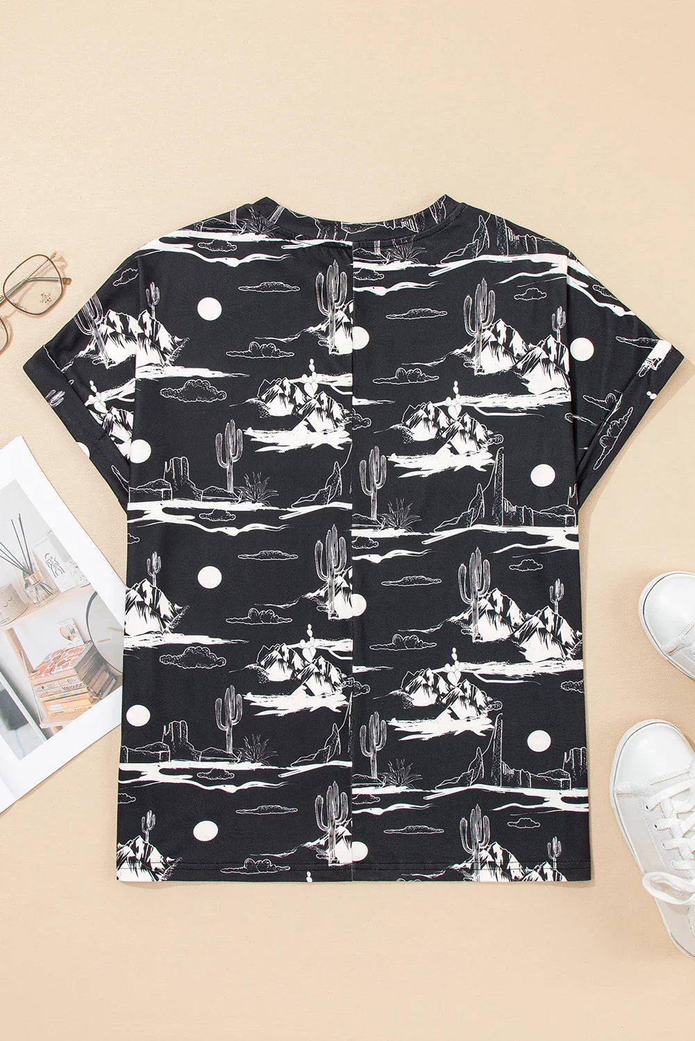 Western Desert Short Sleeve Knit Top