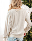Sylevi Graphic Ribbed Loose Sweatshirt