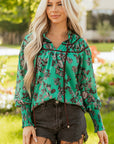 Elouise Shirred Puff Sleeve Blouse