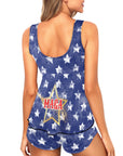 Baha Ranch Trump Maga Tankini Top Shorts Set