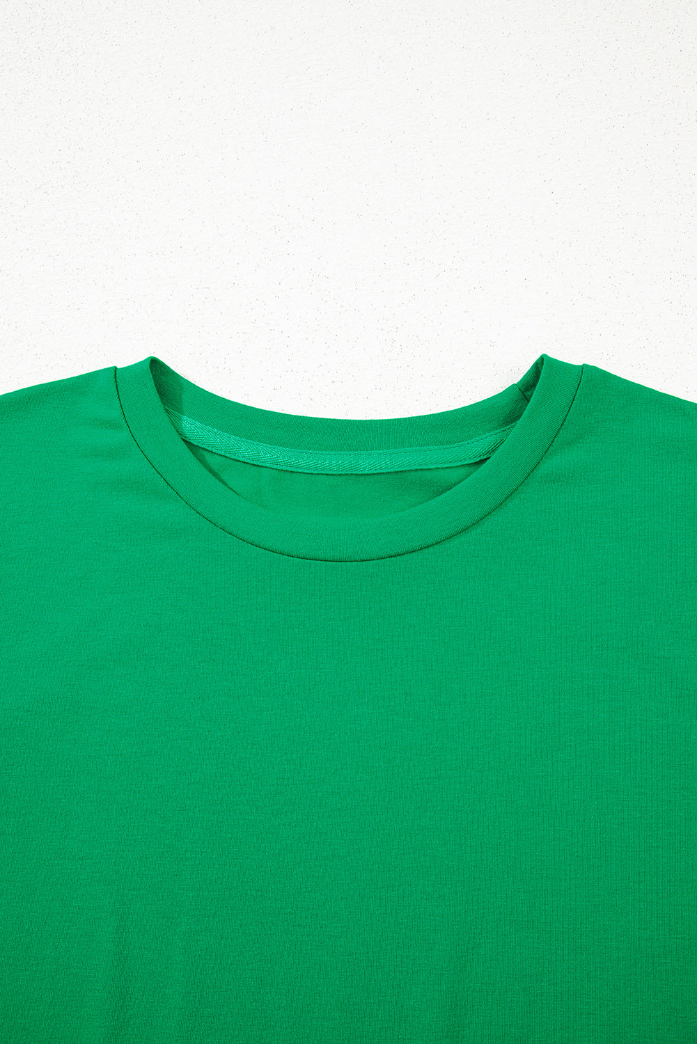 Solid Short Sleeve Crew Neck Tee