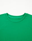 Solid Short Sleeve Crew Neck Tee