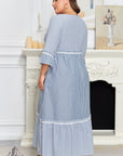 Amy Patchwork Shift Long PLUS Dress