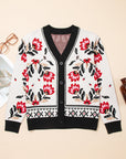 Selene Print Front Knit Cardigan