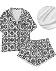 Baha Ranch Talavera Tile Mexican Print Southwest Satin Pajamas