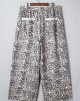 Plus Size Leopard Patch Pocket Drawstring Pants