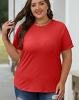 Solid Short Sleeve Crew Neck Tee