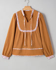 Iridora Long Puff Sleeve Blouse