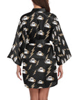 Cowgirl Hat Lightning Bolt Women's Lounge Kimono Robe