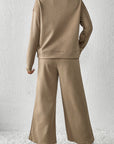 Textured Top and Pants Set