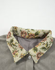 Floral Patchwork Ribbed Corduroy Shirt Jacket