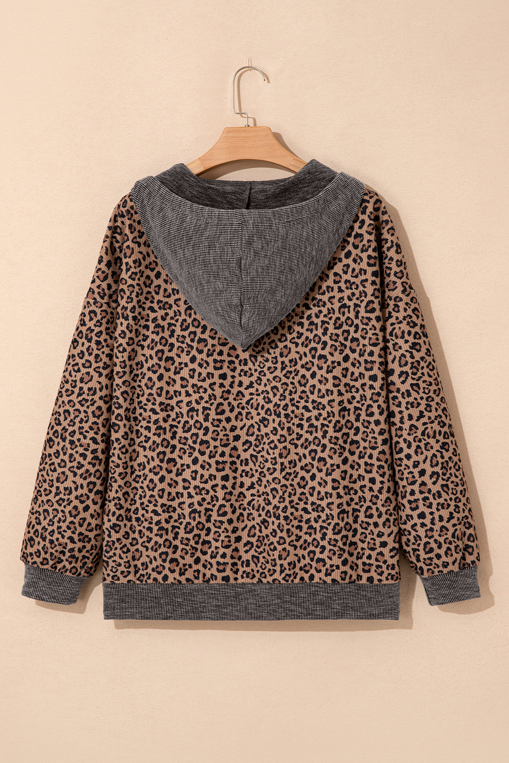 April Collar Zip Hooded Pullover