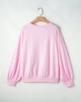 Emery Embroidered Raglan Sleeve Sweatshirt
