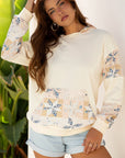Dakota Geo Pattern Patchwork Hoodie