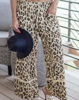 Leopard Wide Leg Cropped Pants