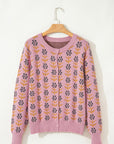 Dulce Ribbed Banded Cardigan Sweater