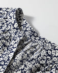 Floral V-Neck Puff Sleeve Blouse
