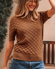 Malaysia Ribbed Short Sleeve Sweater