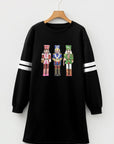 Mia Striped Sleeve Sweatshirt Dress