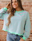 River Ribbed Trim Oversize Sweatshirt