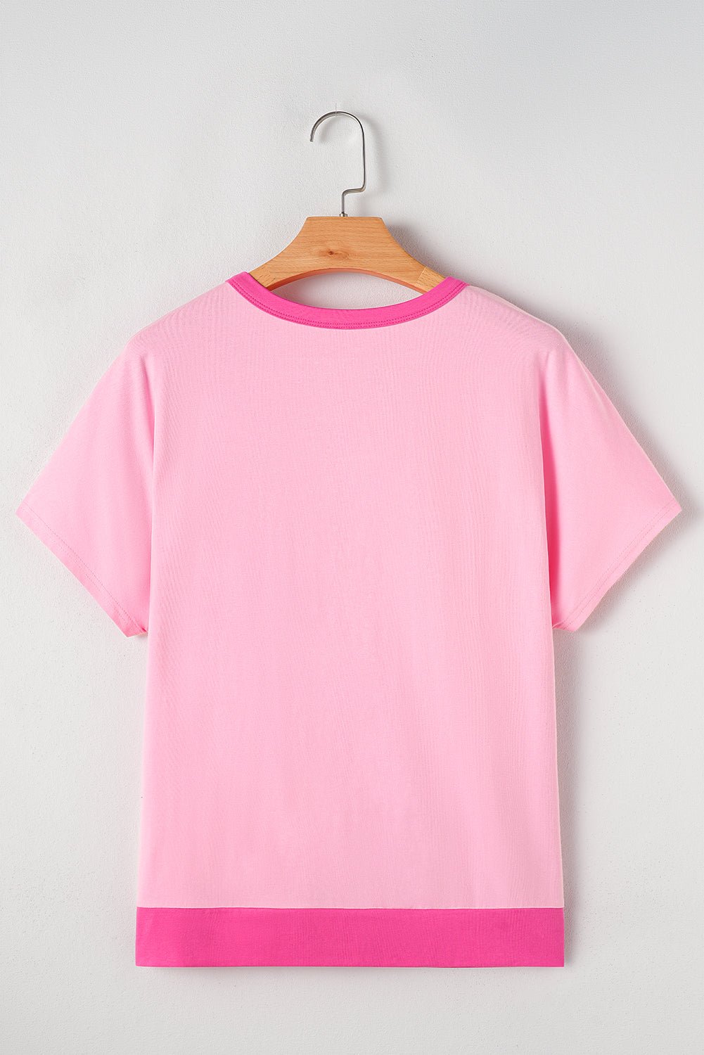 Colorblock Checker Half Button Henley T-Shirt
