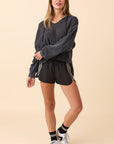 Varsity Stripe Elastic Waist Athleisure Shorts