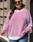 Aria Contrast Edge Loose Sweater