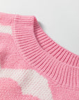 Skylar Heart Print Knit Sweater