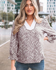 Phoebe Collar Puff Sleeve Top