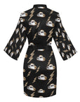 Cowgirl Hat Lightning Bolt Women's Lounge Kimono Robe