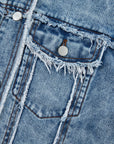 Olivia Hooded Raw Hem Jacket