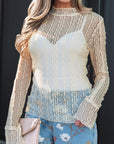 Selena Sheer Lace top Long Sleeve Top