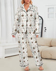Baha Ranch Boots and Brands Western Christmas Long Satin Pajamas