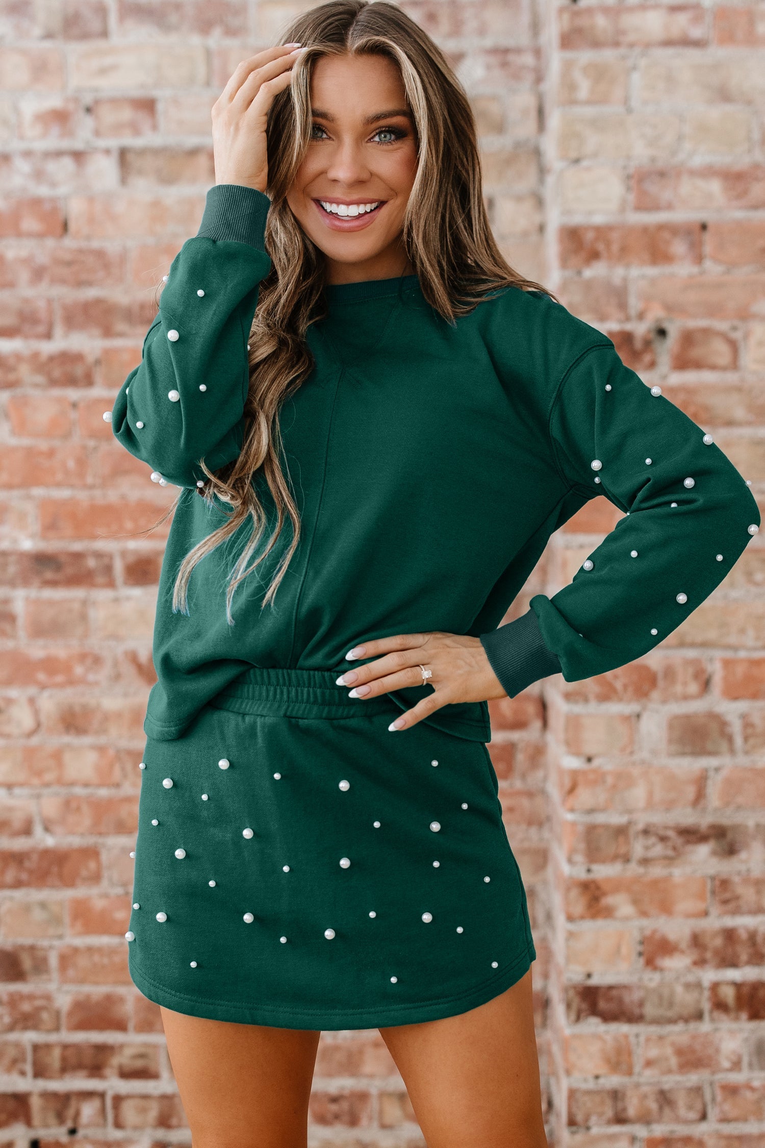 Rosie Elastic Waist Mini Skirt Set