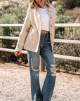 Western Suede Sherpa Lined Jacket