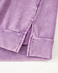 Solid Bow Patchwork Mineral Wash Sweatshirt