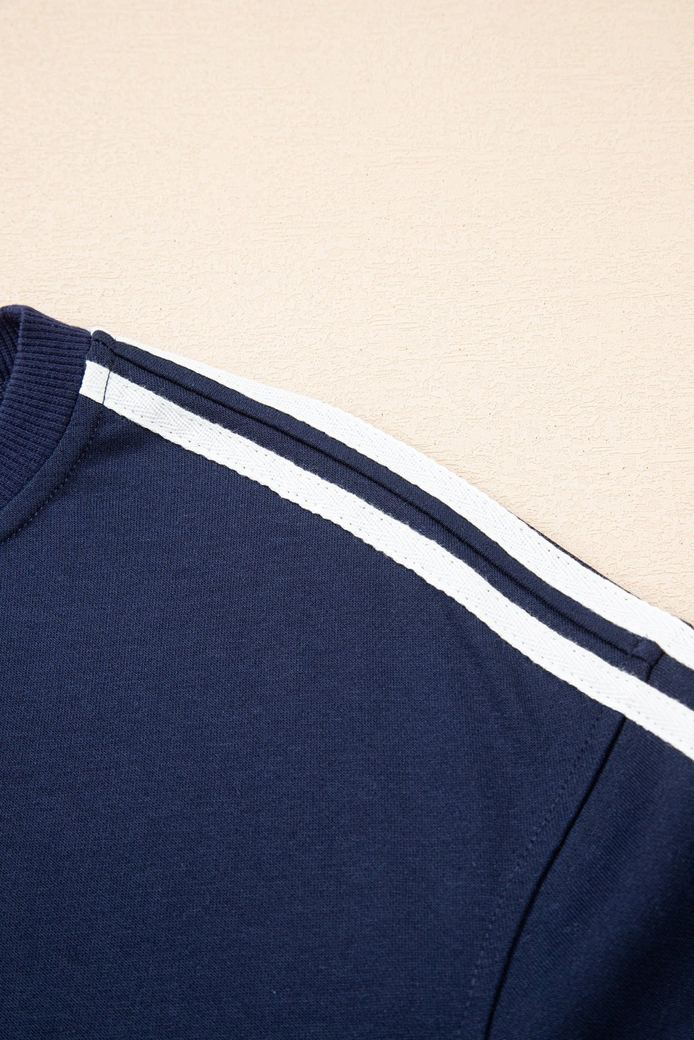 Hana Striped Detail Crewneck Pullover