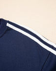 Hana Striped Detail Crewneck Pullover