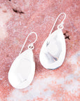 Faceted Sterling Silver Drop Earrings